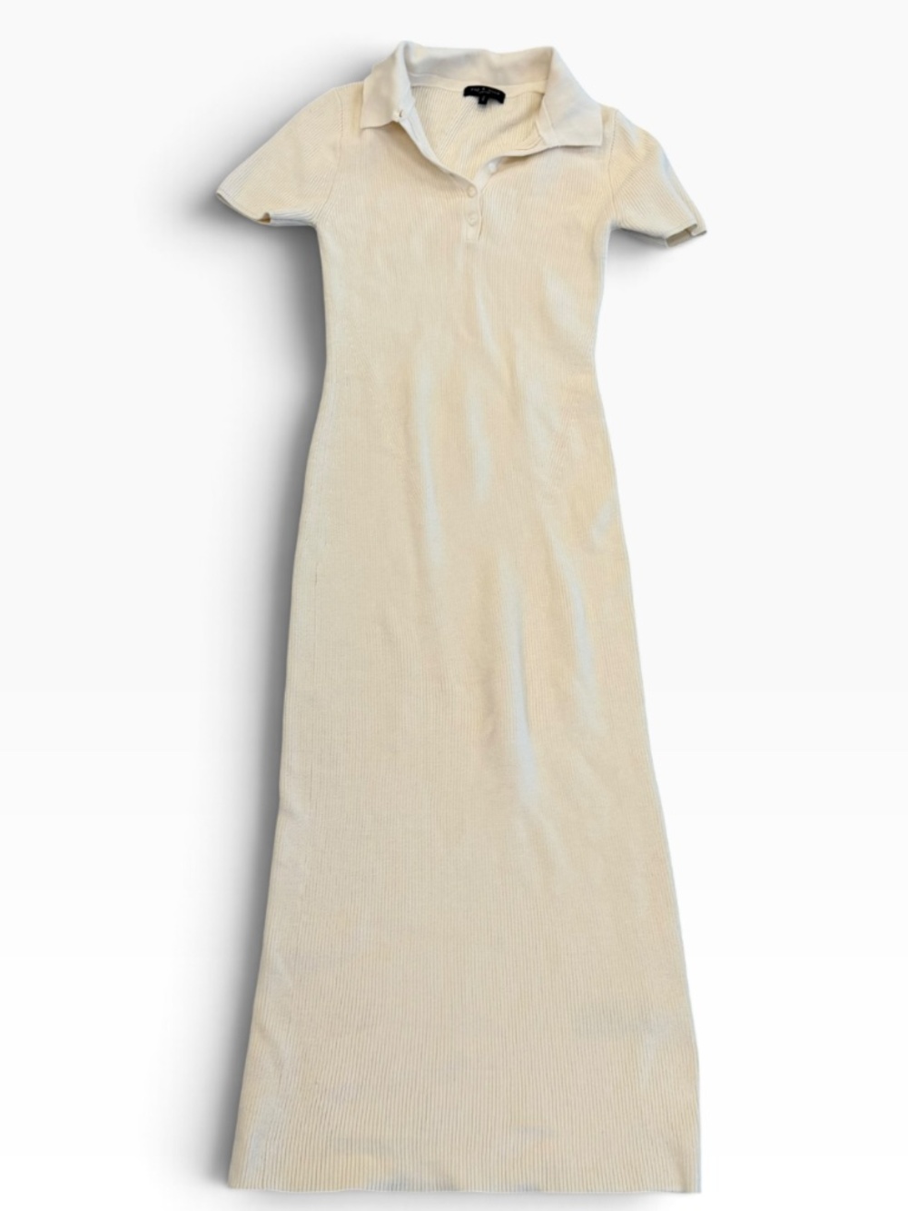 Rag & Bone Ribbed Maxi Sweater Dress in Cream Size S Small